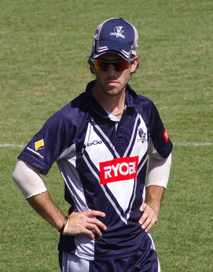Australian cricket player Glenn Maxwell playing for Victoria in the Ryobi Cup.